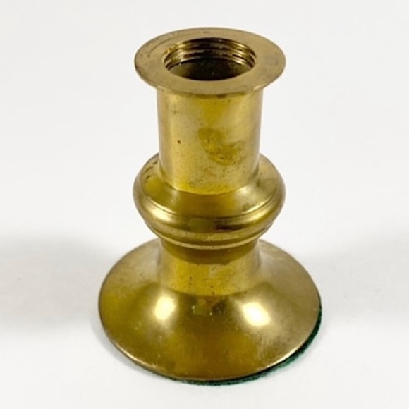 Mini brass candlestick holder